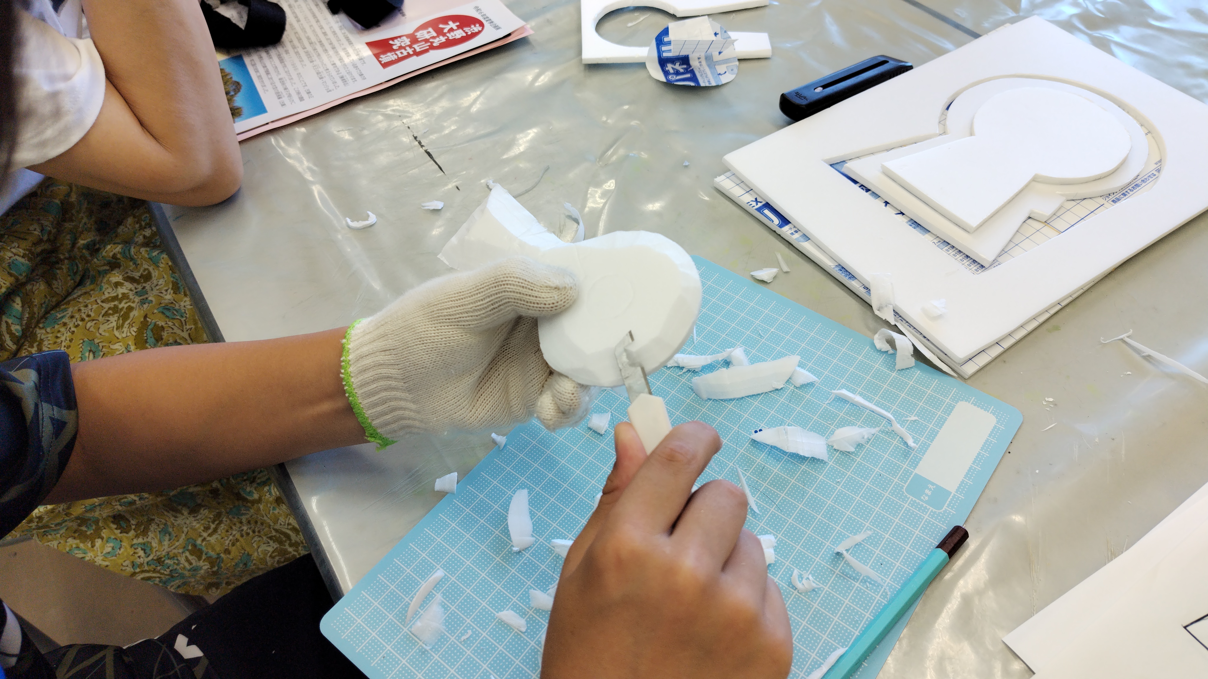 模型作りの様子1